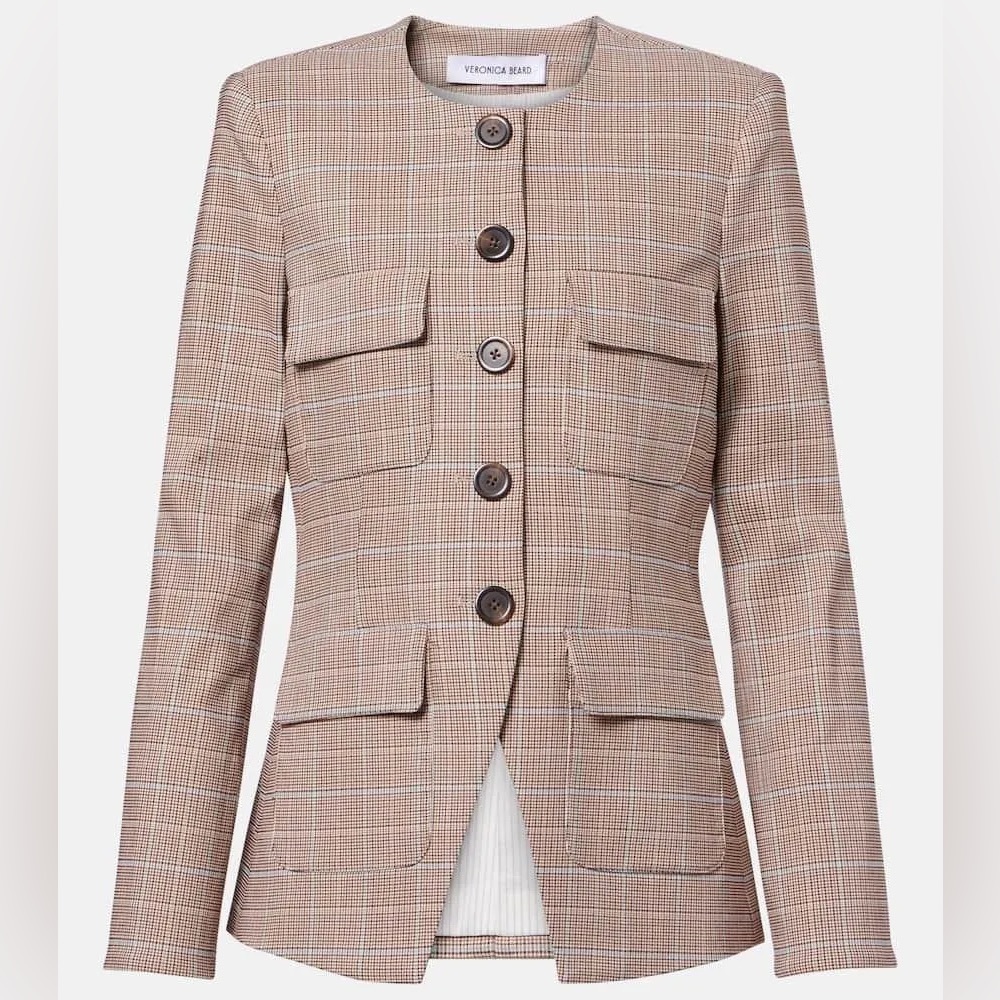 VERONICA BEARD ORIN JACKET - HAZELNUT SIZE 6 (NEW WITH TAGS)